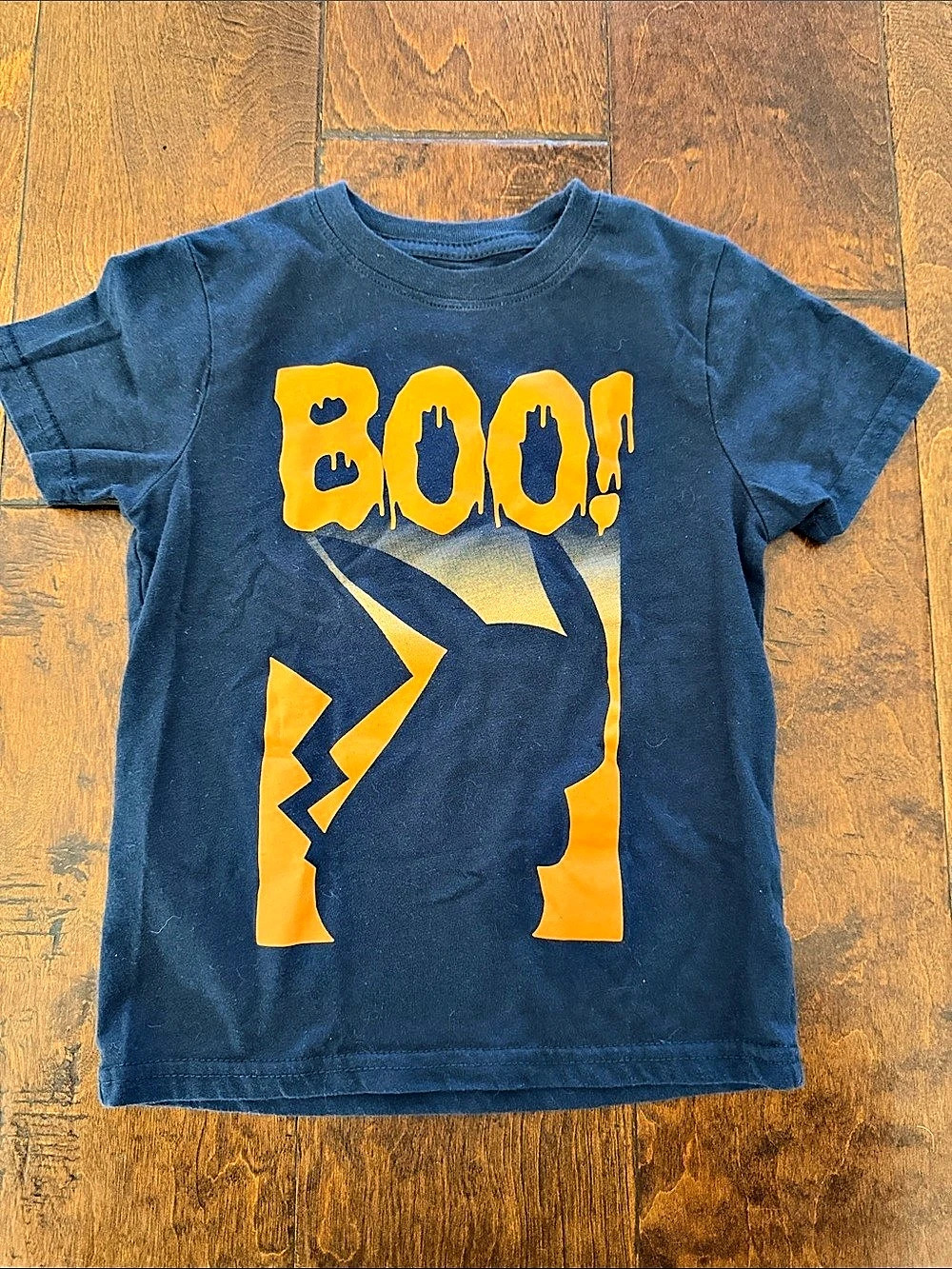Pokemon Pikachu Boo Halloween T-Shirt Blue & Orange Boys XS